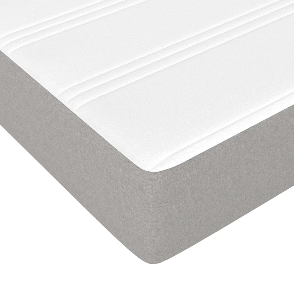 Krevet box spring s madracem svjetlosiva 160x200 cm tkanina