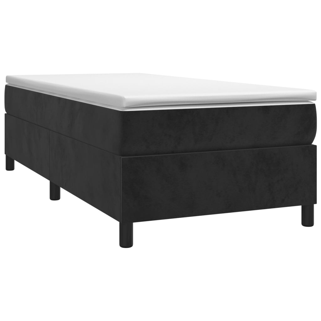 Box spring krevet s madracem crni 90x190 cm baršunasti
