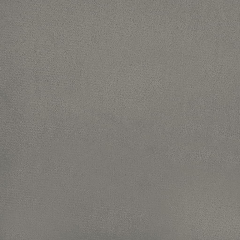 Box spring krevet s madracem svjetlosivi 100x200 cm baršunasti