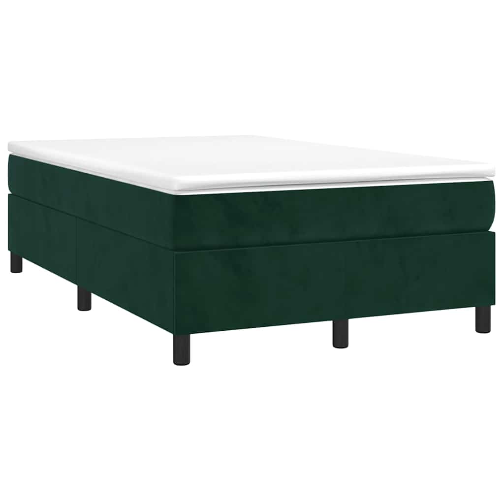 Box spring krevet s madracem tamnozeleni 120x200 cm baršunasti