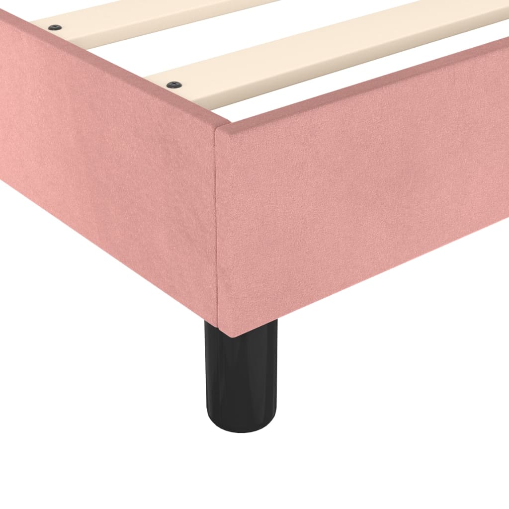 Box spring krevet s madracem ružičasti 120 x 200 cm baršunasti