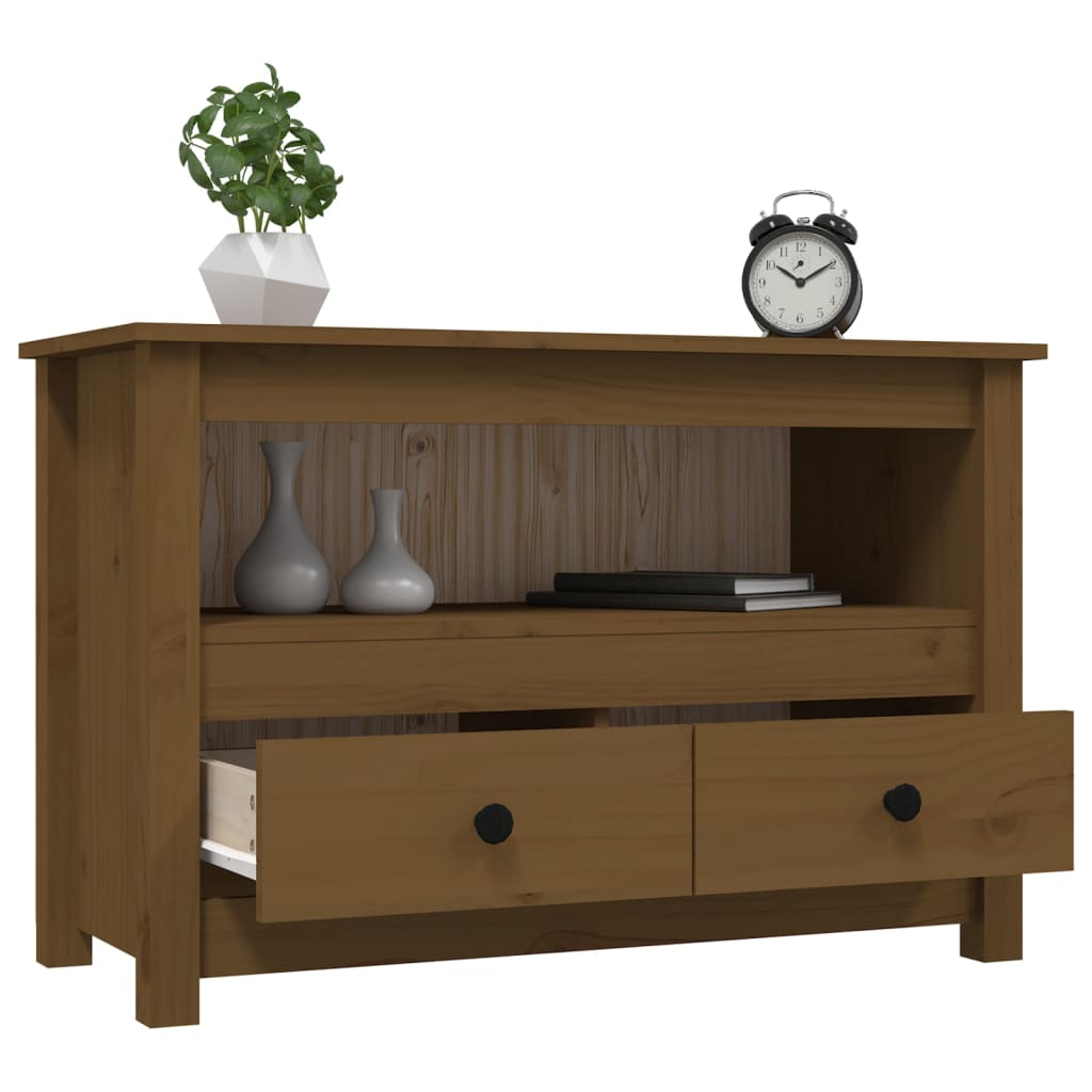 TV ormarić boja meda 79 x 35 x 52 cm od masivne borovine