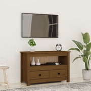 TV ormarić boja meda 79 x 35 x 52 cm od masivne borovine