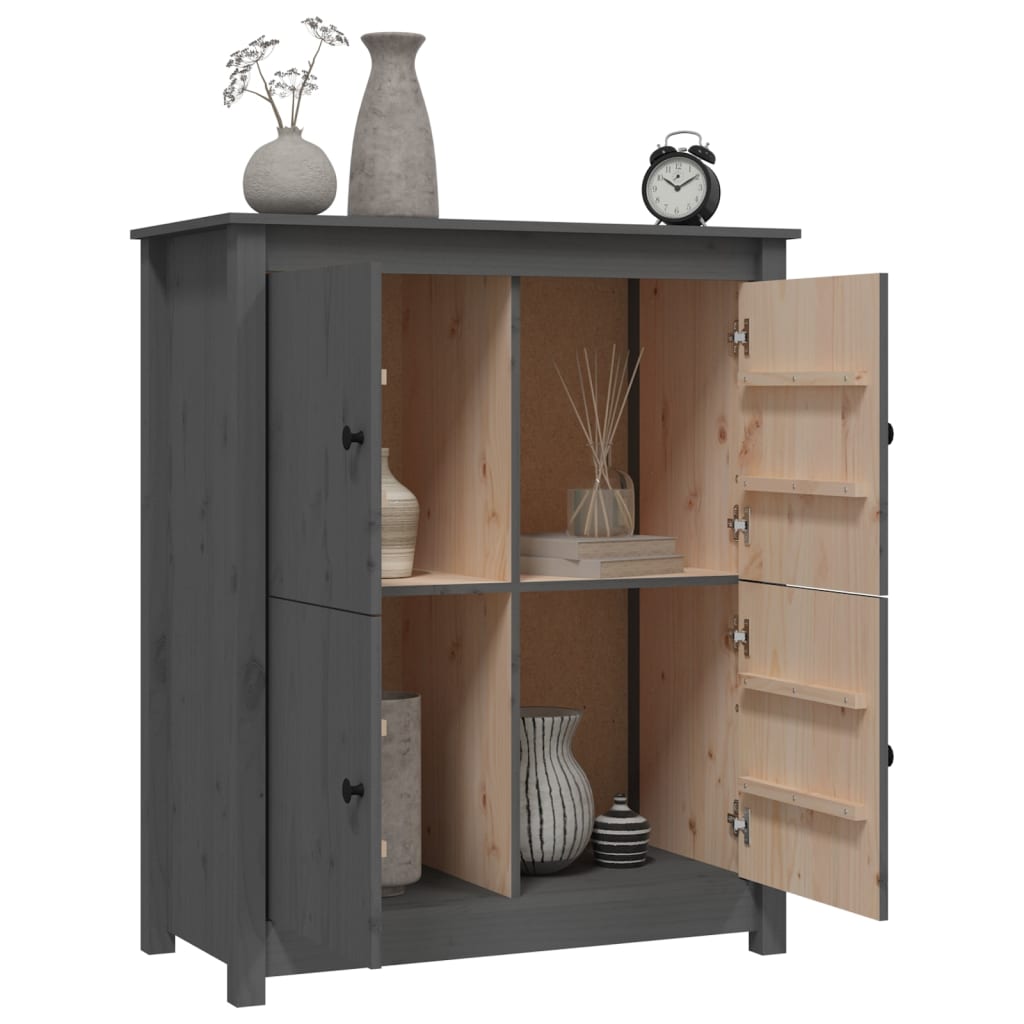 Komoda siva 83 x 41,5 x 100 cm od masivne borovine
