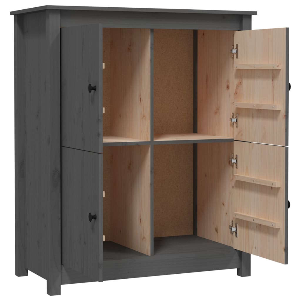 Komoda siva 83 x 41,5 x 100 cm od masivne borovine