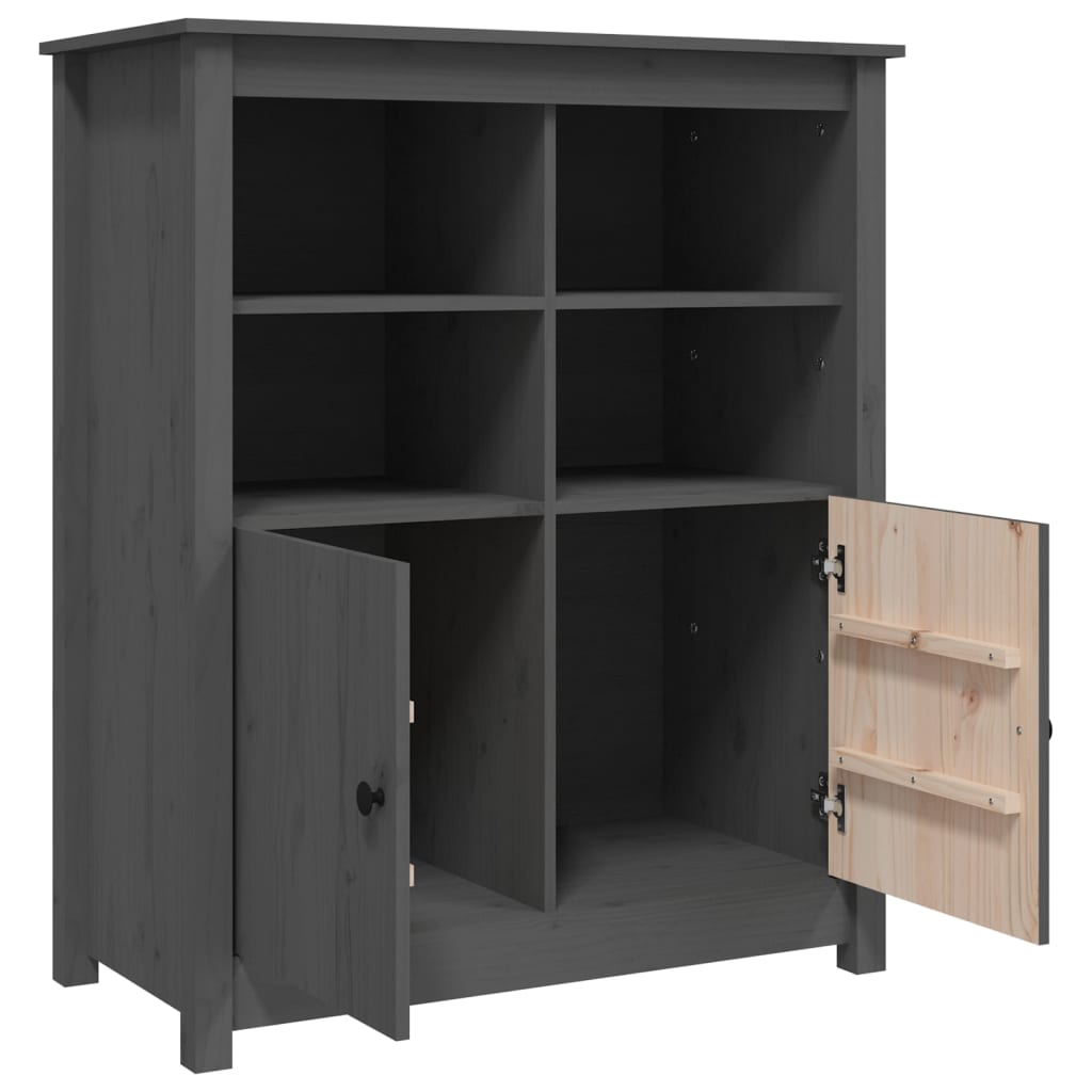 Komoda siva 83 x 41,5 x 100 cm od masivne borovine