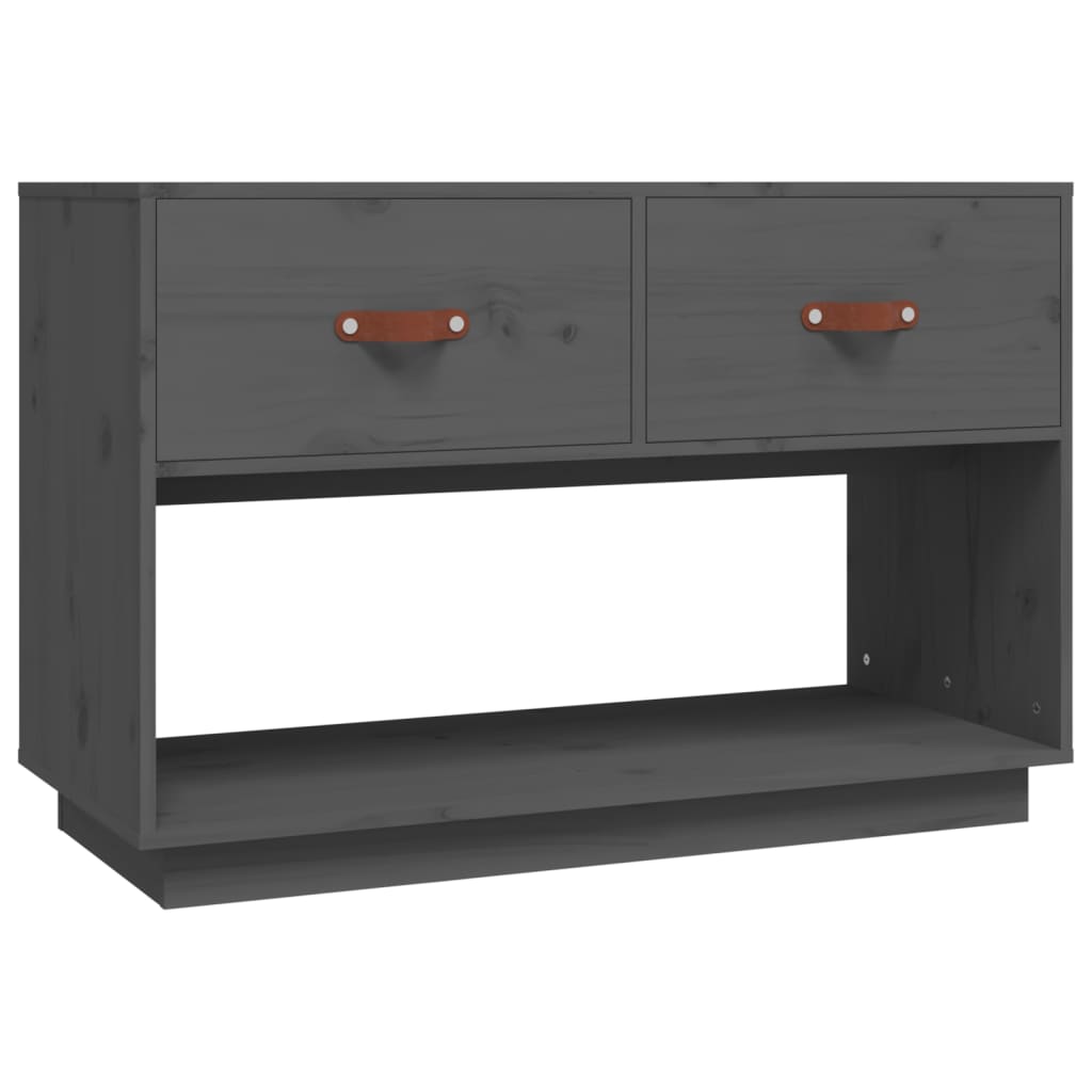 TV ormarić sivi 90x40x60 cm od masivne borovine