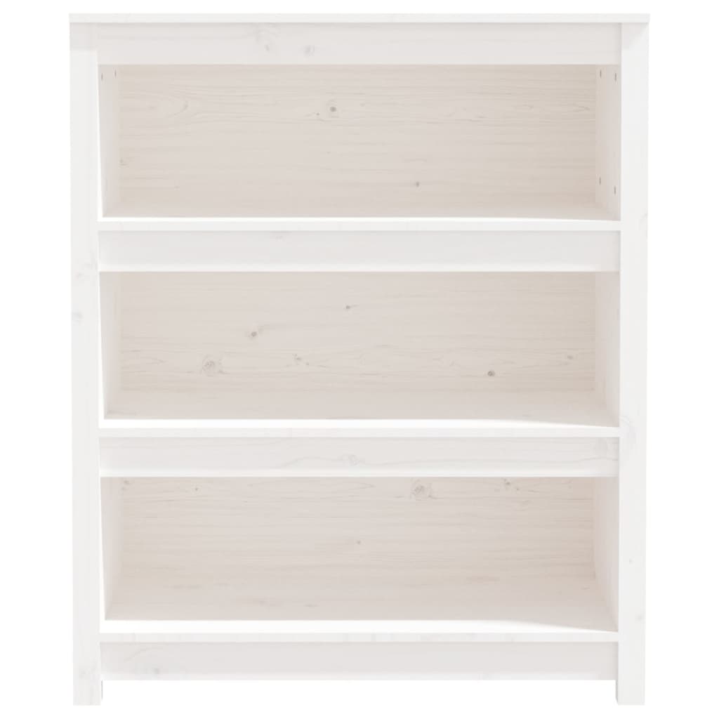 Ormarić za knjige bijeli 80 x 35 x 97 cm od masivne borovine