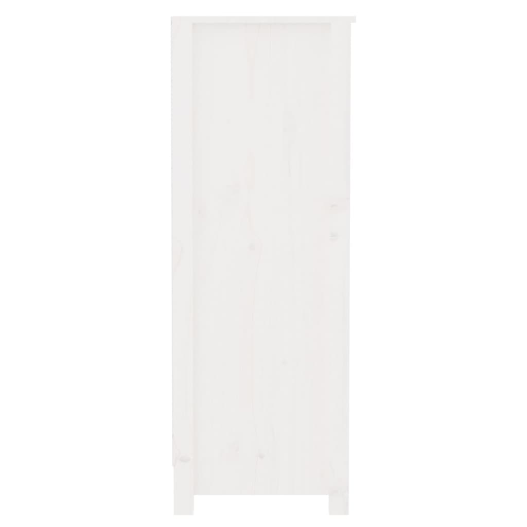 Ormarić za knjige bijeli 80 x 35 x 97 cm od masivne borovine