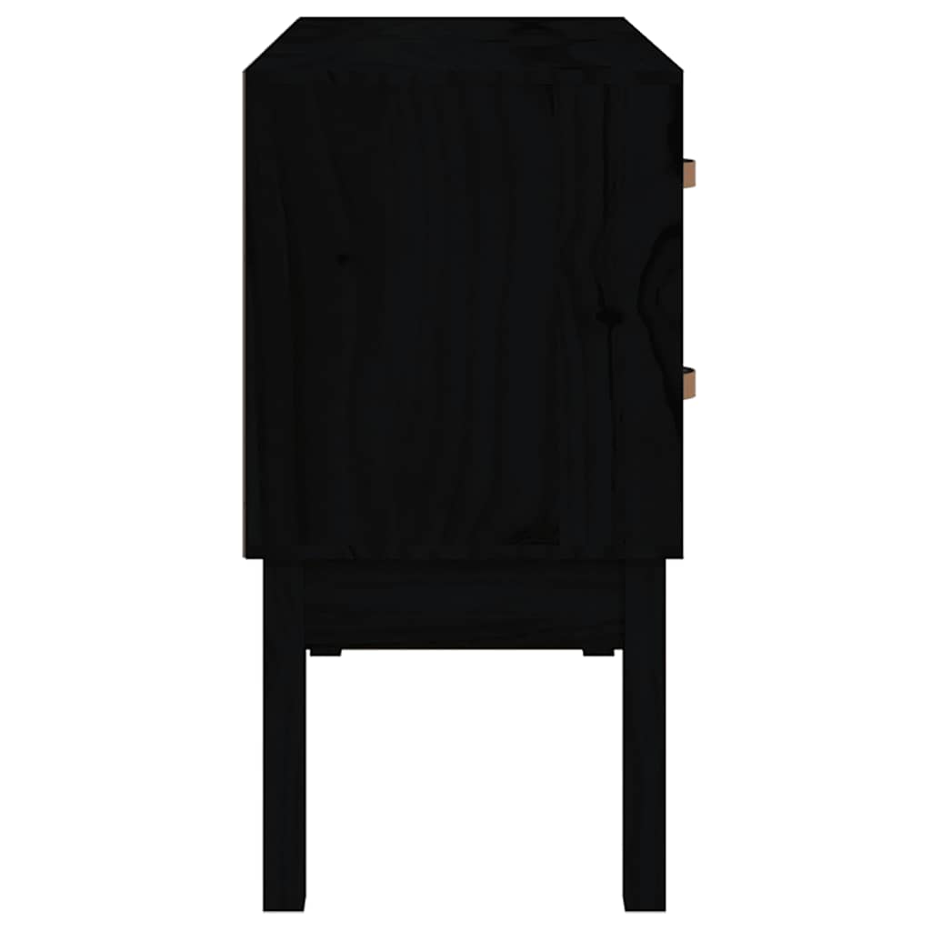 Konzolni ormarić crni 90 x 40 x 78 cm od masivne borovine