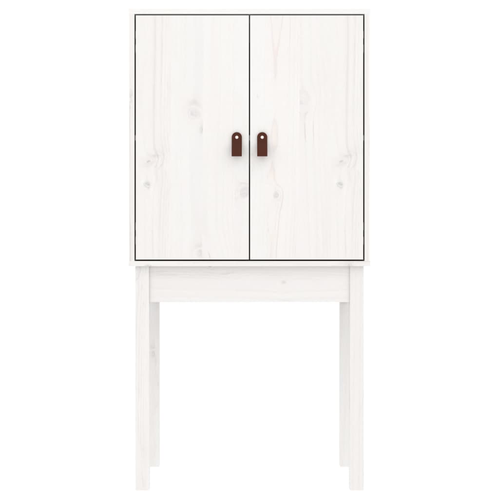 Visoka komoda bijela 60 x 40 x 120 cm od masivne borovine