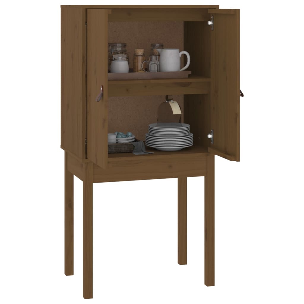 Visoka komoda boja meda 60 x 40 x 120 cm od masivne borovine