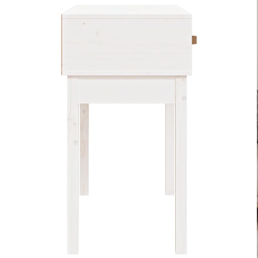 Konzolni stol bijeli 76,5 x 40 x 75 cm od masivne borovine