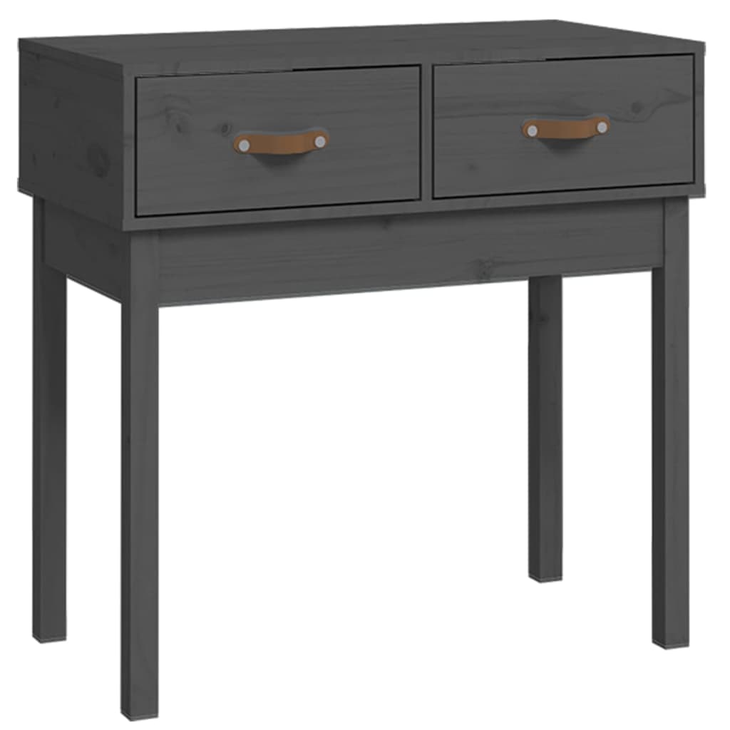 Konzolni stol sivi 76,5 x 40 x 75 cm od masivne borovine