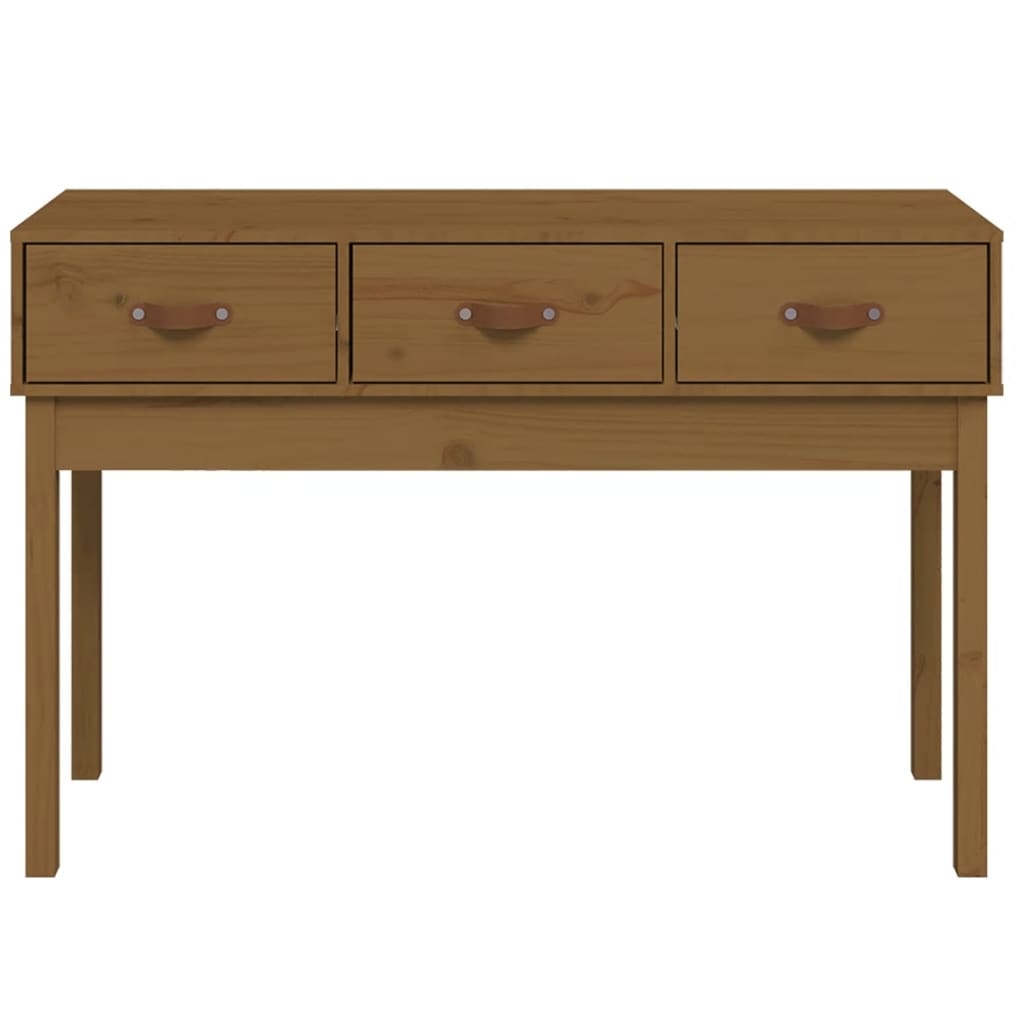 Konzolni stol boja meda 114x40x75 cm od masivne borovine