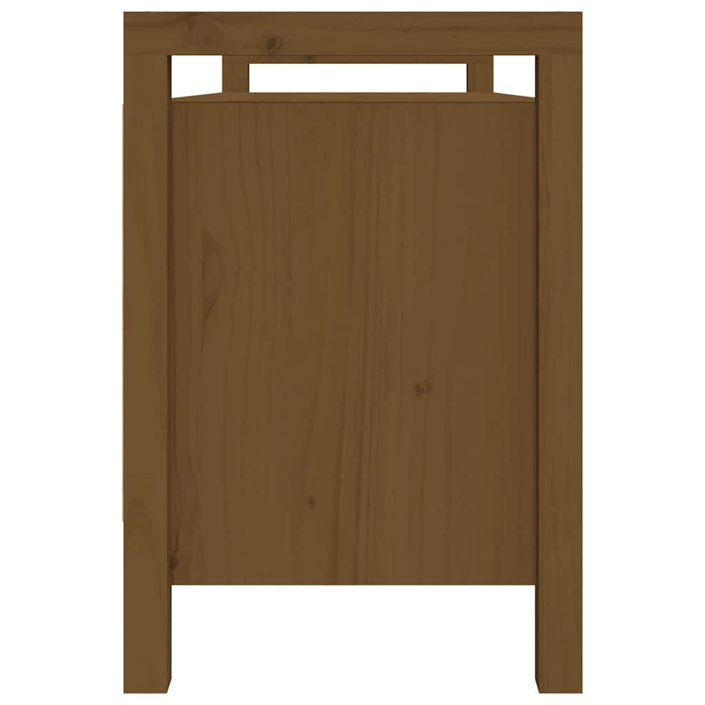 Klupa za hodnik boja meda 110x40x60 cm od masivne borovine