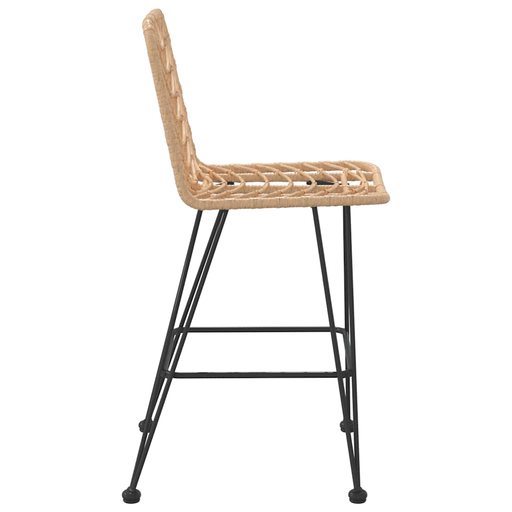 Barski stolci 2 kom 45 x 56 x 103,5 cm od PE ratana i čelika