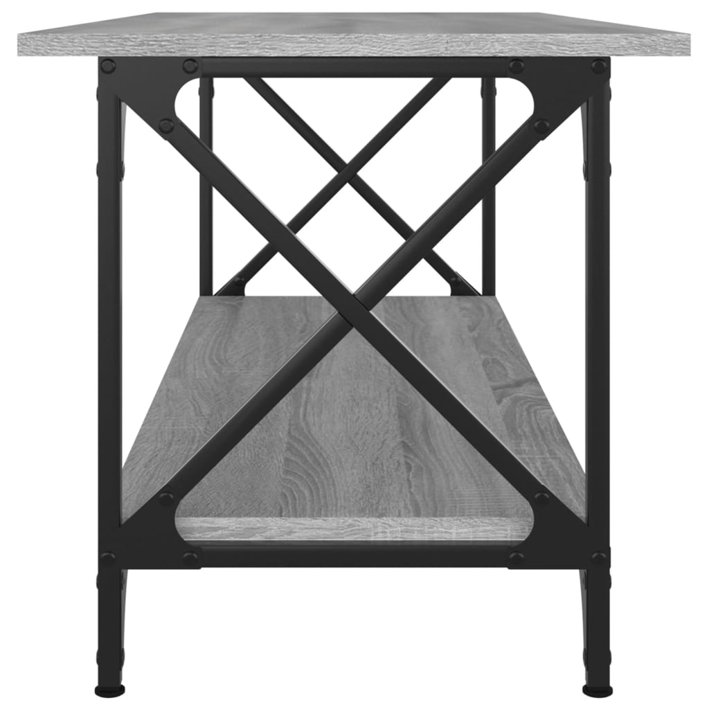 Stolić za kavu sonoma sivi 100x45x45 cm od drva i željeza
