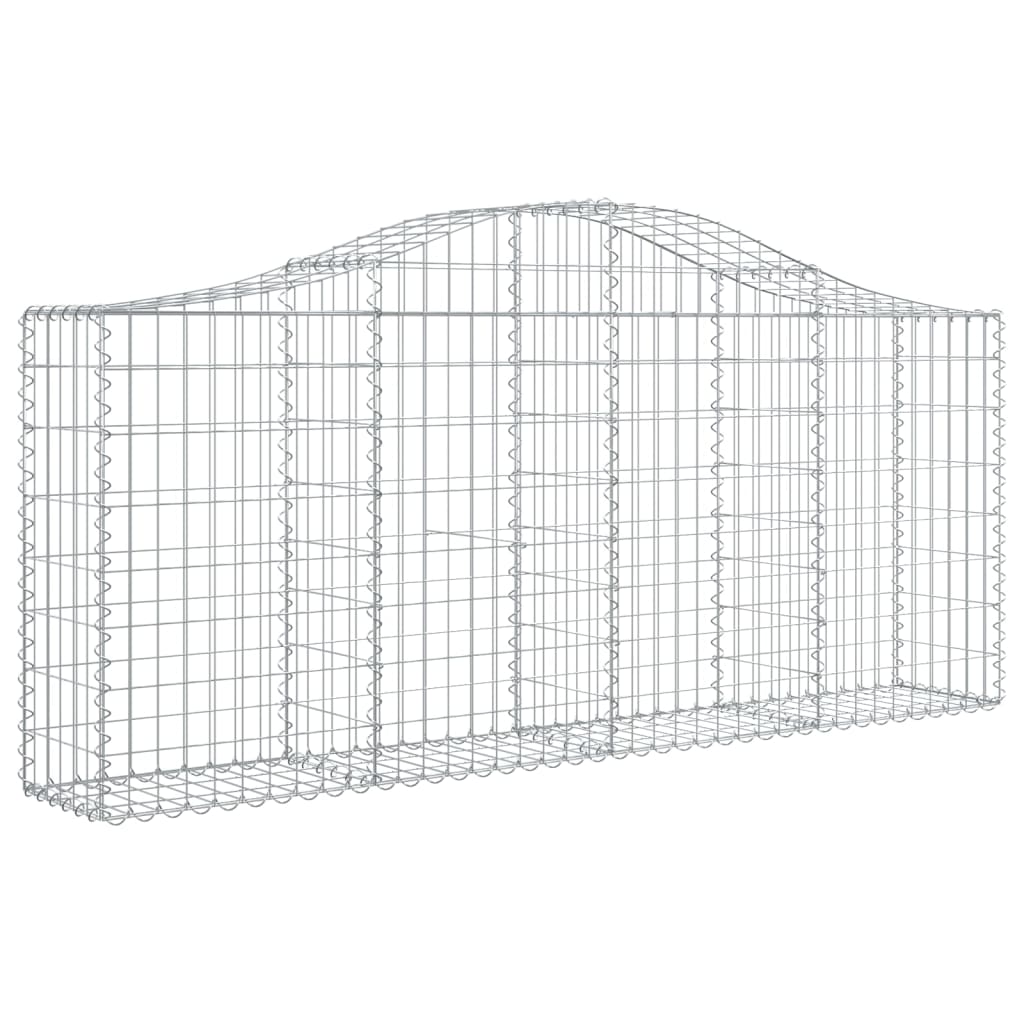 Lučne gabionske košare 4 kom 200x30x80/100 cm pocinčano željezo