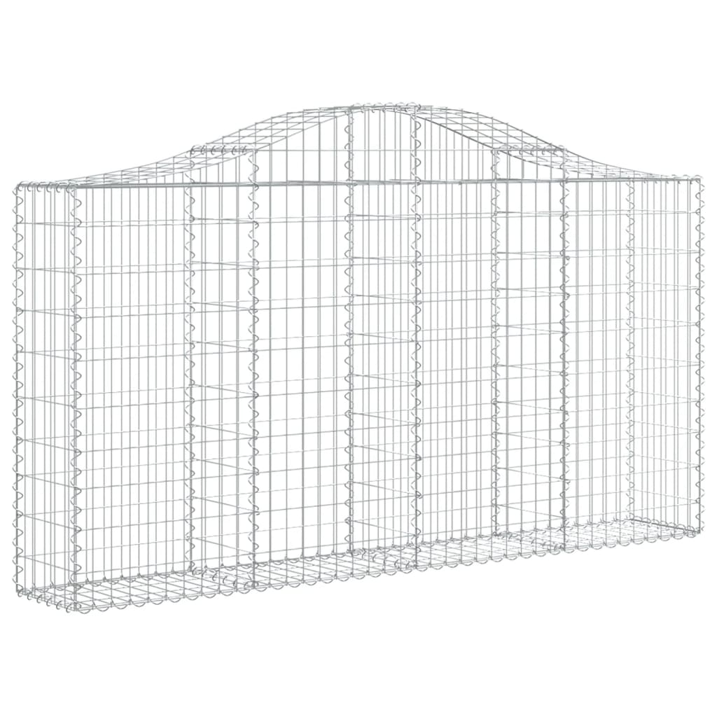 Lučne gabionske košare 2 kom 200x30x100/120cm pocinčano željezo