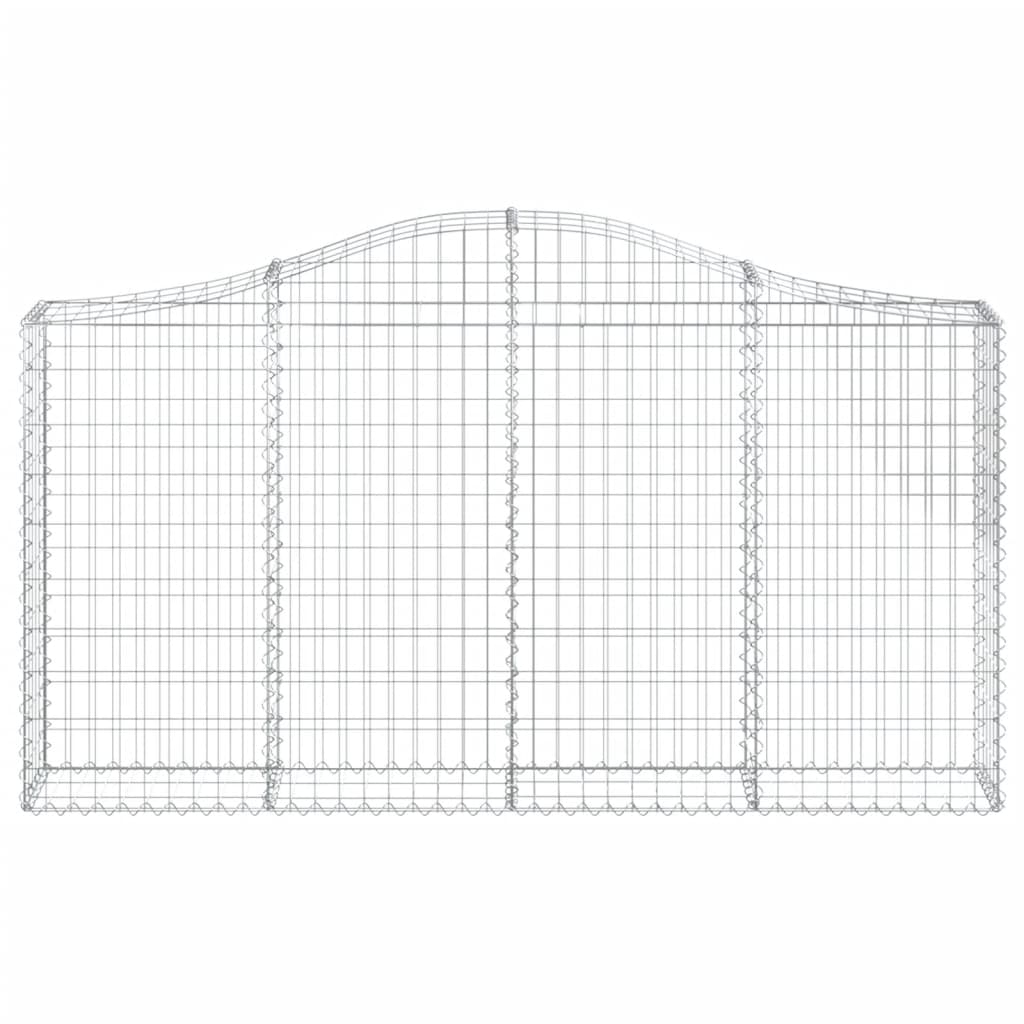 Lučne gabionske košare 2 kom 200x30x100/120cm pocinčano željezo
