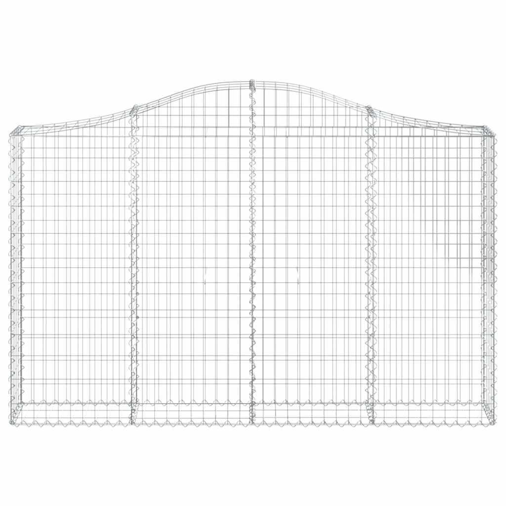 Lučne gabionske košare 2 kom 200x30x120/140cm pocinčano željezo