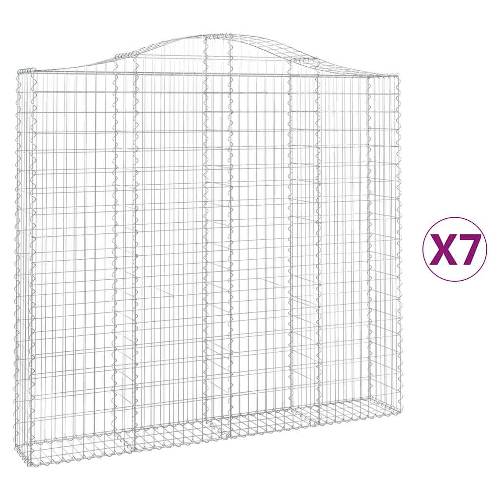 Lučne gabionske košare 7 kom 200x30x180/200cm pocinčano željezo