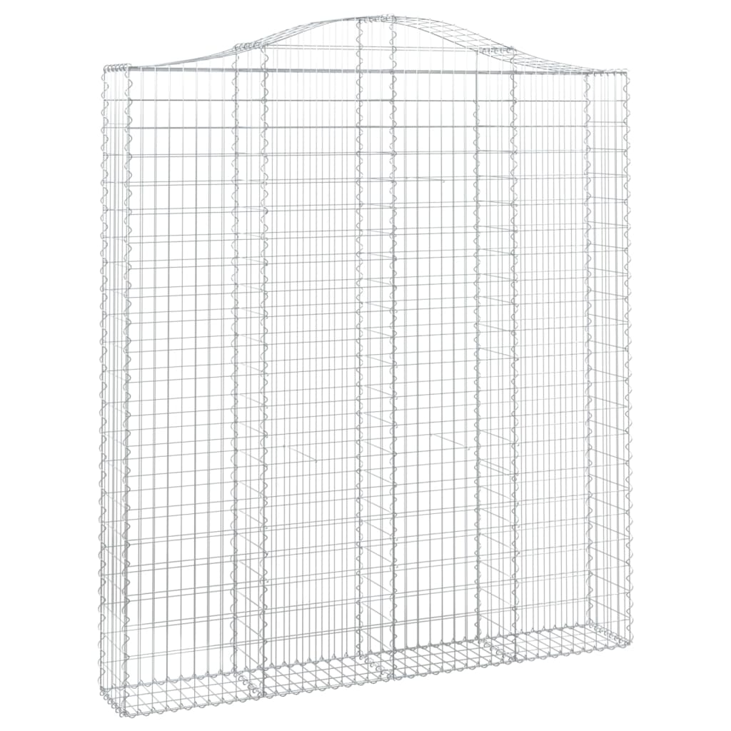 Lučne gabionske košare 2 kom 200x30x220/240cm pocinčano željezo