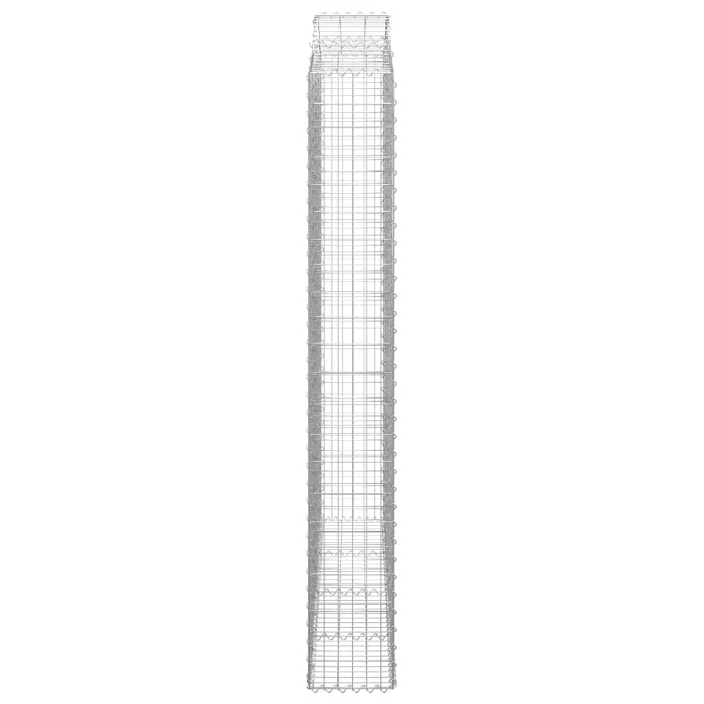 Lučne gabionske košare 3 kom 200x30x220/240cm pocinčano željezo