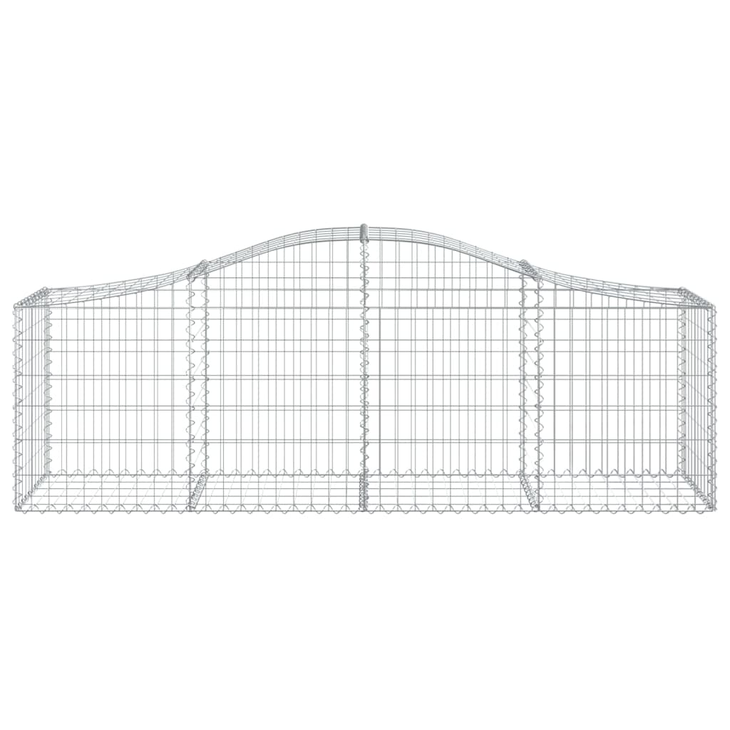 Lučne gabionske košare 3 kom 200x50x60/80 cm pocinčano željezo
