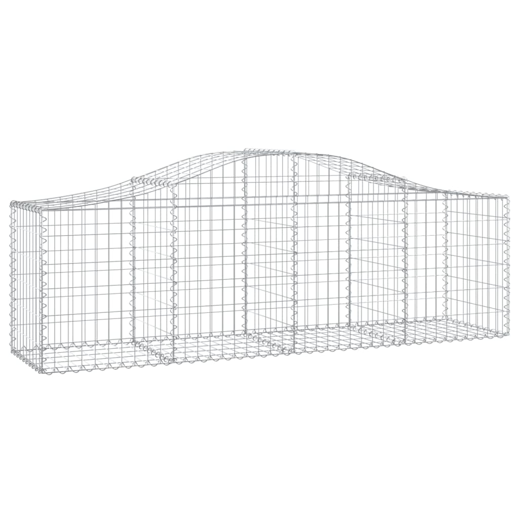 Lučne gabionske košare 4 kom 200x50x60/80 cm pocinčano željezo