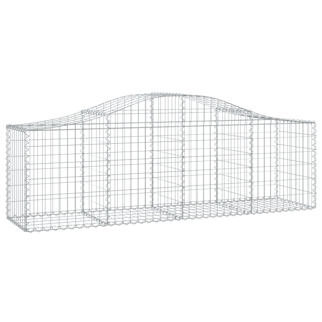 Lučne gabionske košare 9 kom 200x50x60/80 cm pocinčano željezo