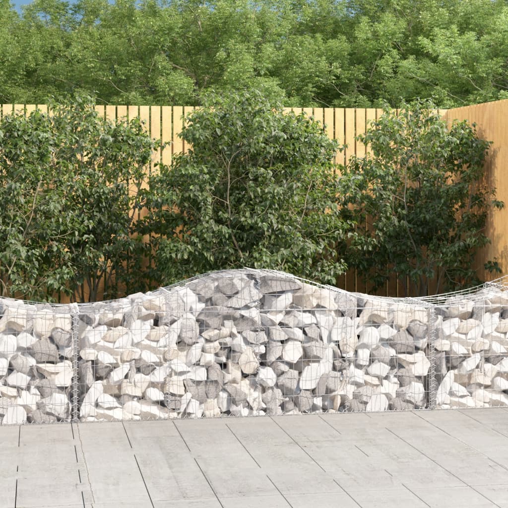 Lučne gabionske košare 10 kom 200x50x60/80 cm pocinčano željezo