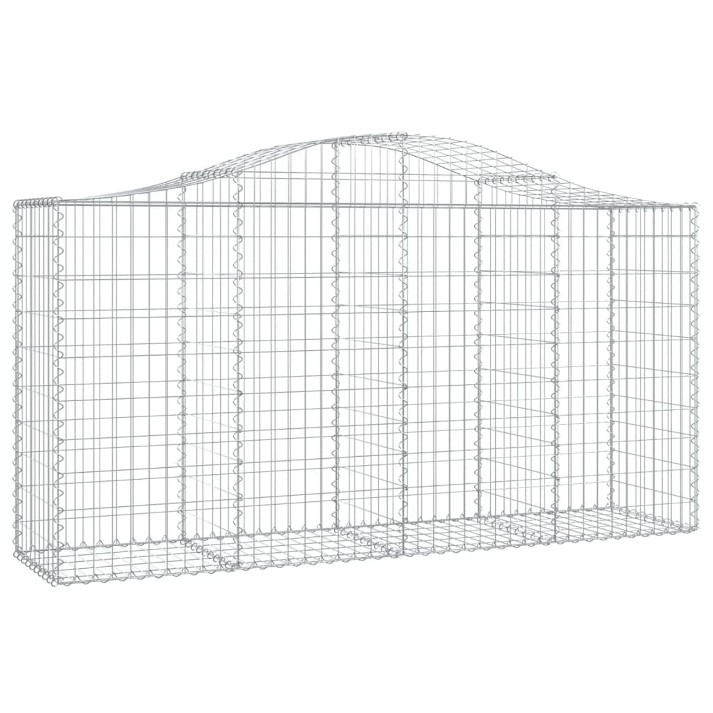 Lučne gabionske košare 4 kom 200x50x100/120cm pocinčano željezo