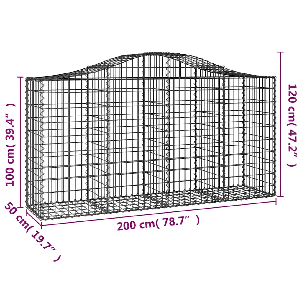 Lučne gabionske košare 18kom 200x50x100/120cm pocinčano željezo