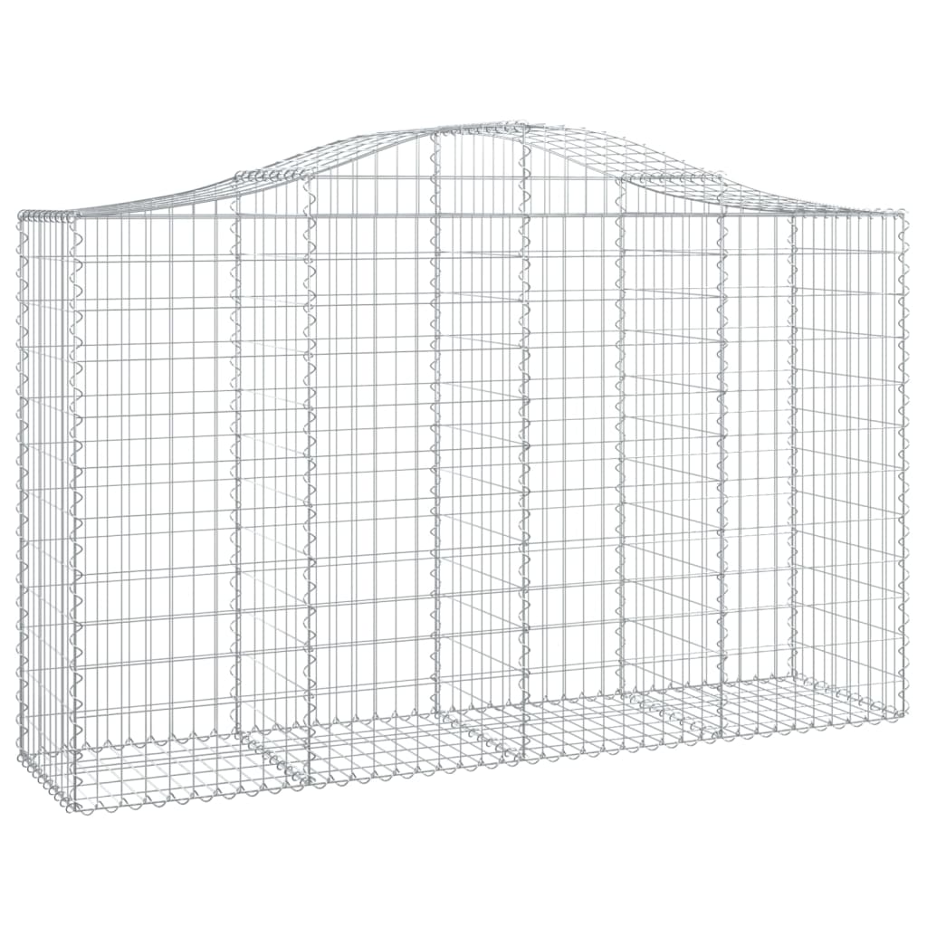 Lučne gabionske košare 2 kom 200x50x120/140cm pocinčano željezo