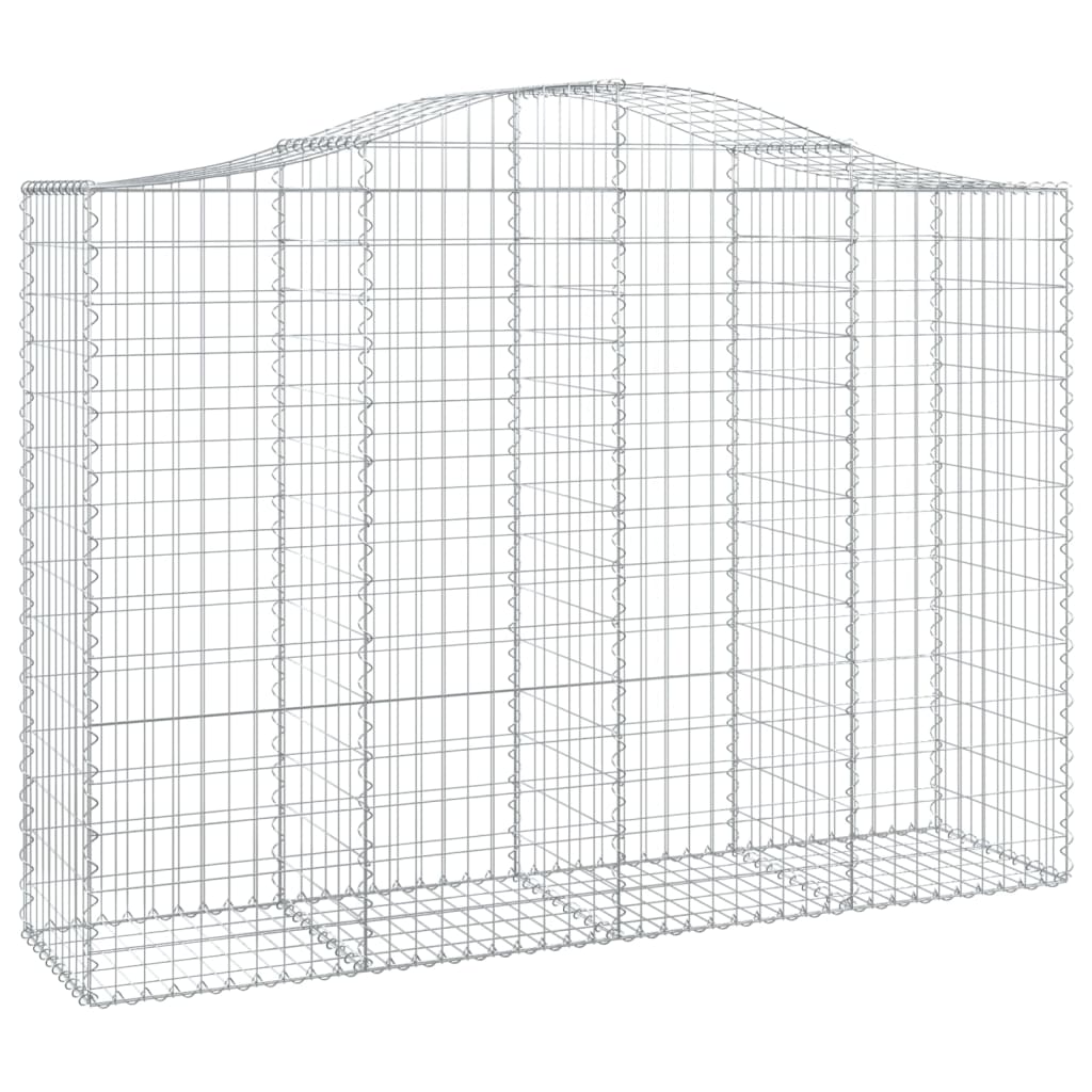 Lučne gabionske košare 2 kom 200x50x140/160cm pocinčano željezo