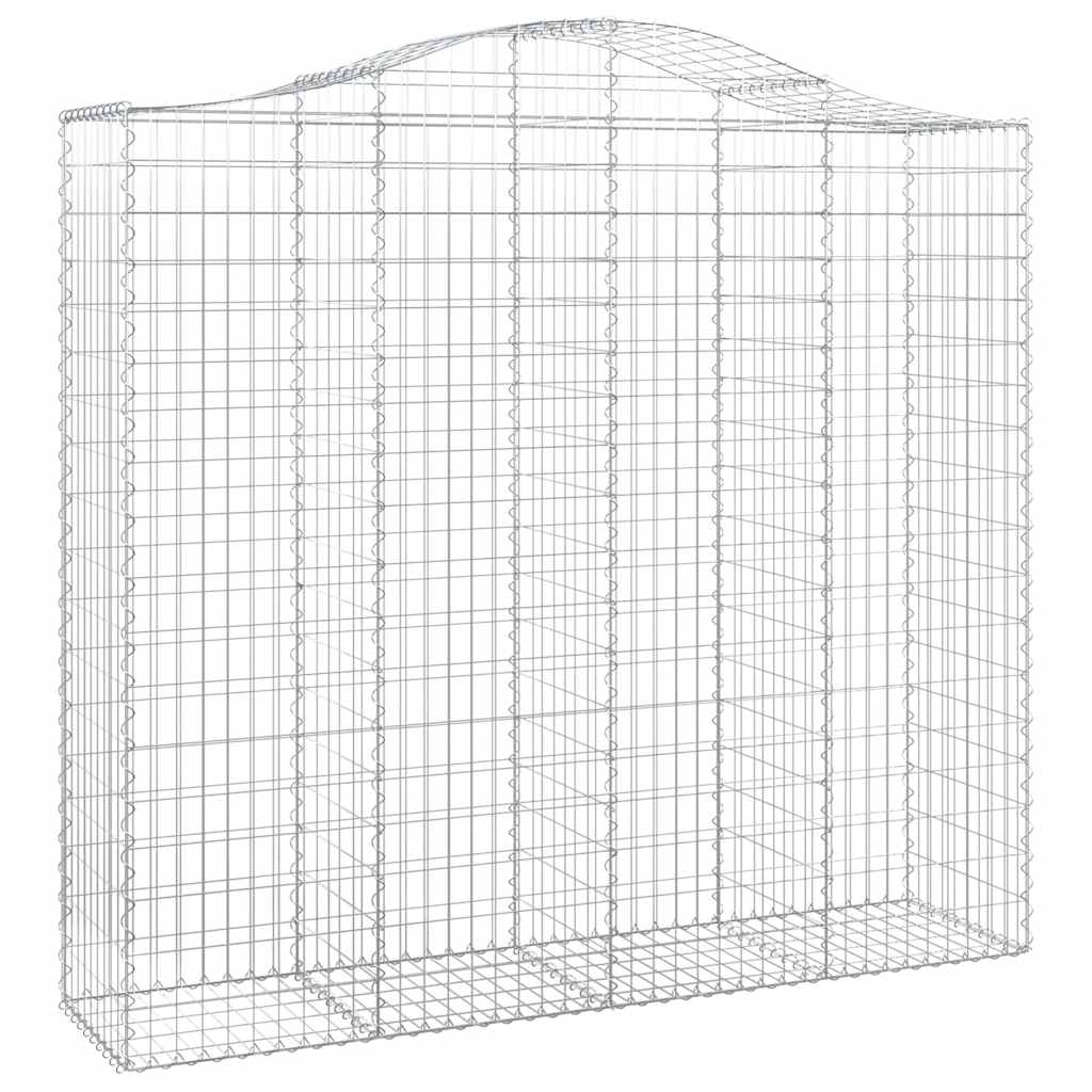 Lučne gabionske košare 2 kom 200x50x180/200cm pocinčano željezo