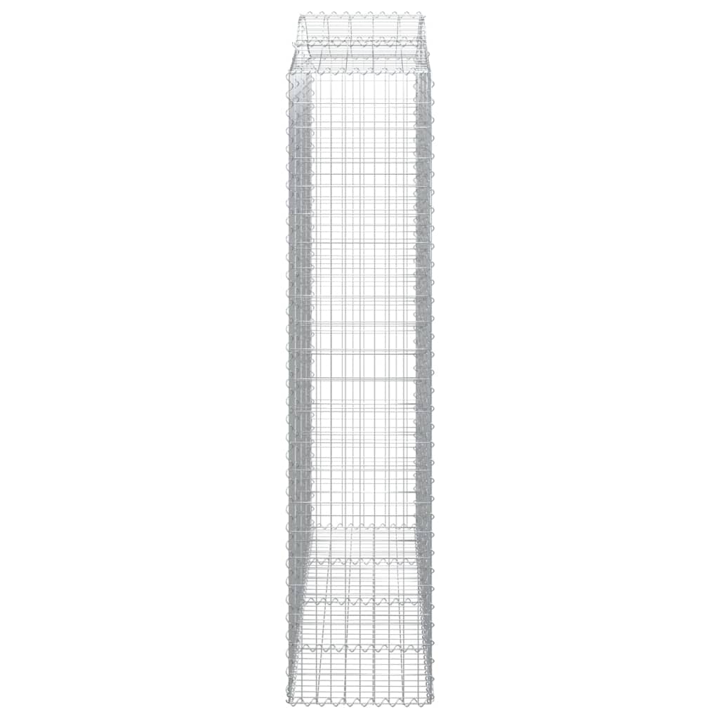 Lučne gabionske košare 14kom 200x50x220/240cm pocinčano željezo