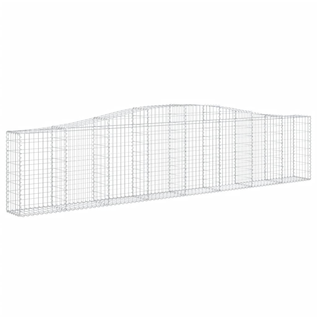 Lučne gabionske košare 15 kom 400x30x80/100cm pocinčano željezo