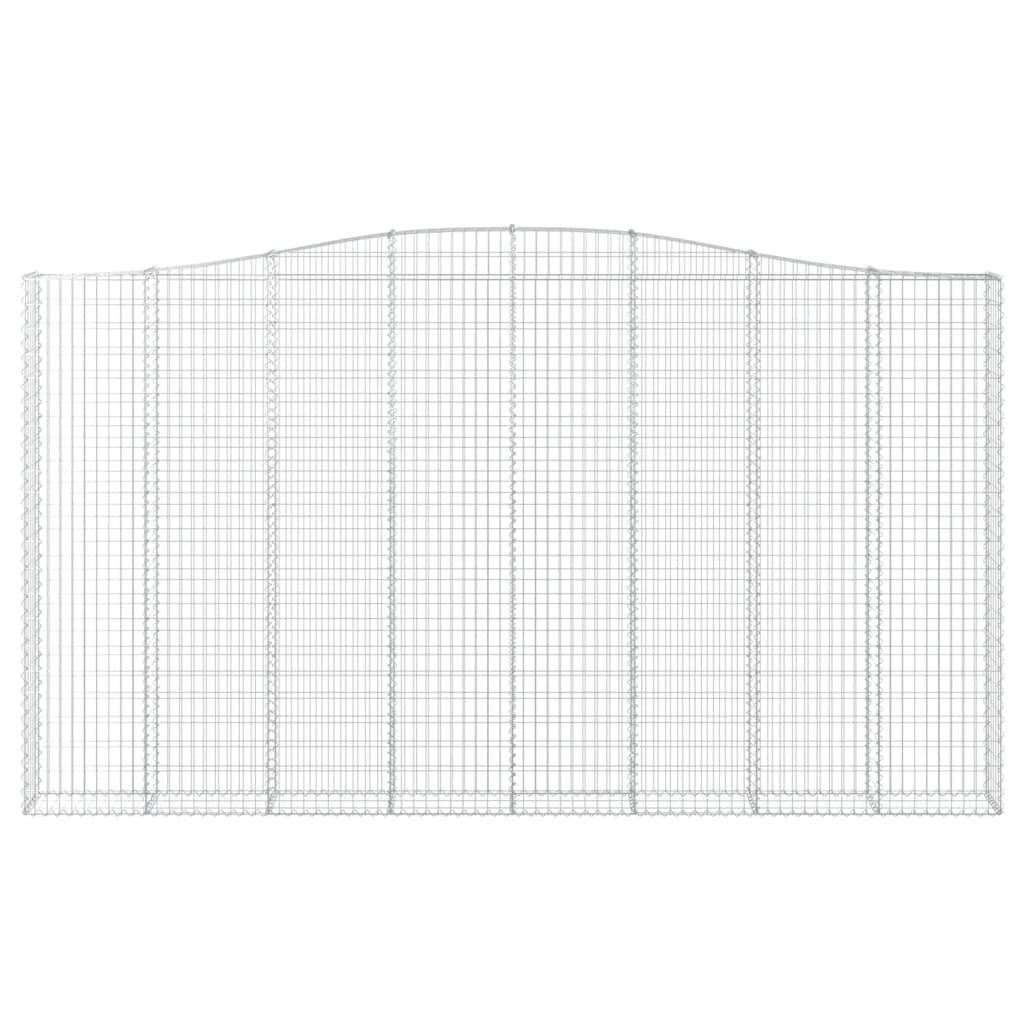 Lučne gabionske košare 2 kom 400x30x220/240cm pocinčano željezo