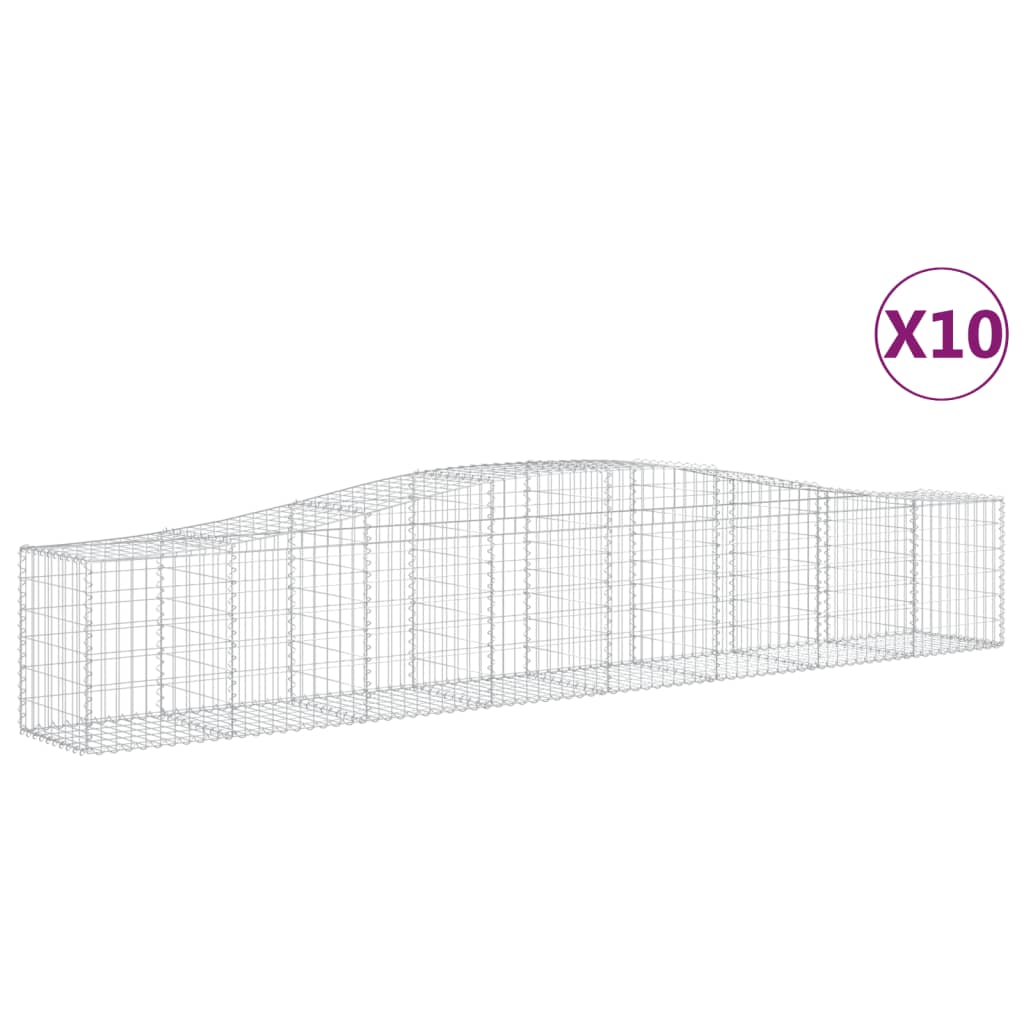 Lučne gabionske košare 10 kom 400x50x60/80 cm pocinčano željezo
