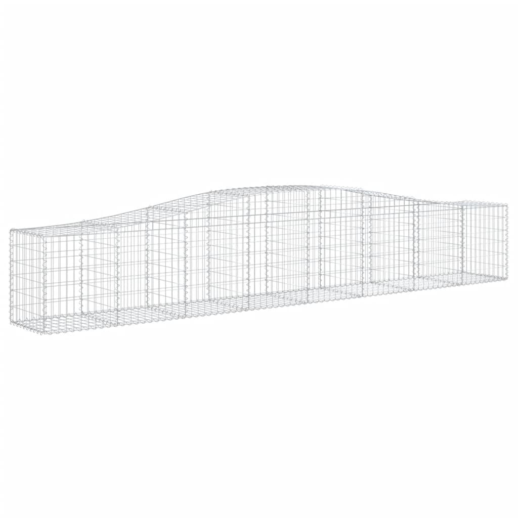 Lučne gabionske košare 15 kom 400x50x60/80 cm pocinčano željezo
