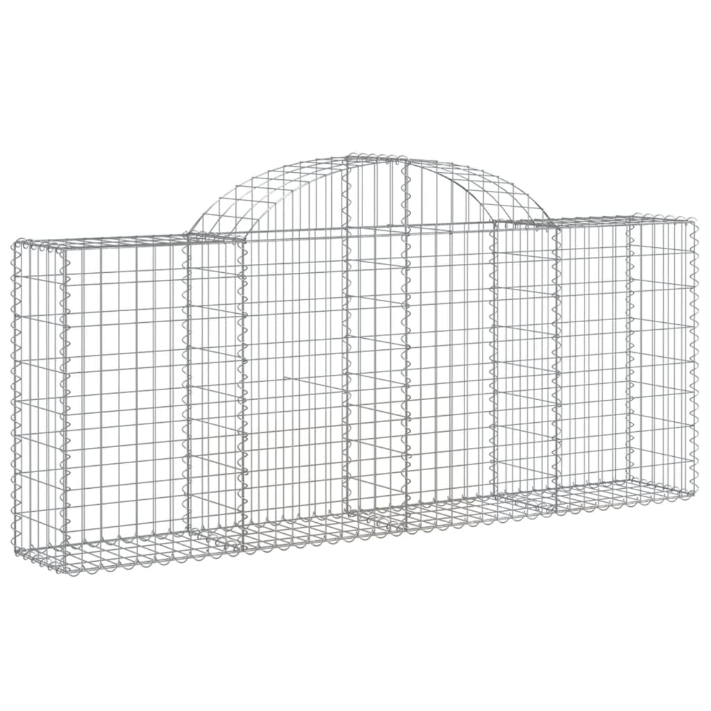 Lučne gabionske košare 14 kom 200x30x80/100cm pocinčano željezo