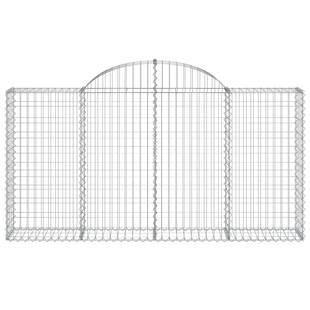 Lučne gabionske košare 2 kom 200x30x100/120cm pocinčano željezo