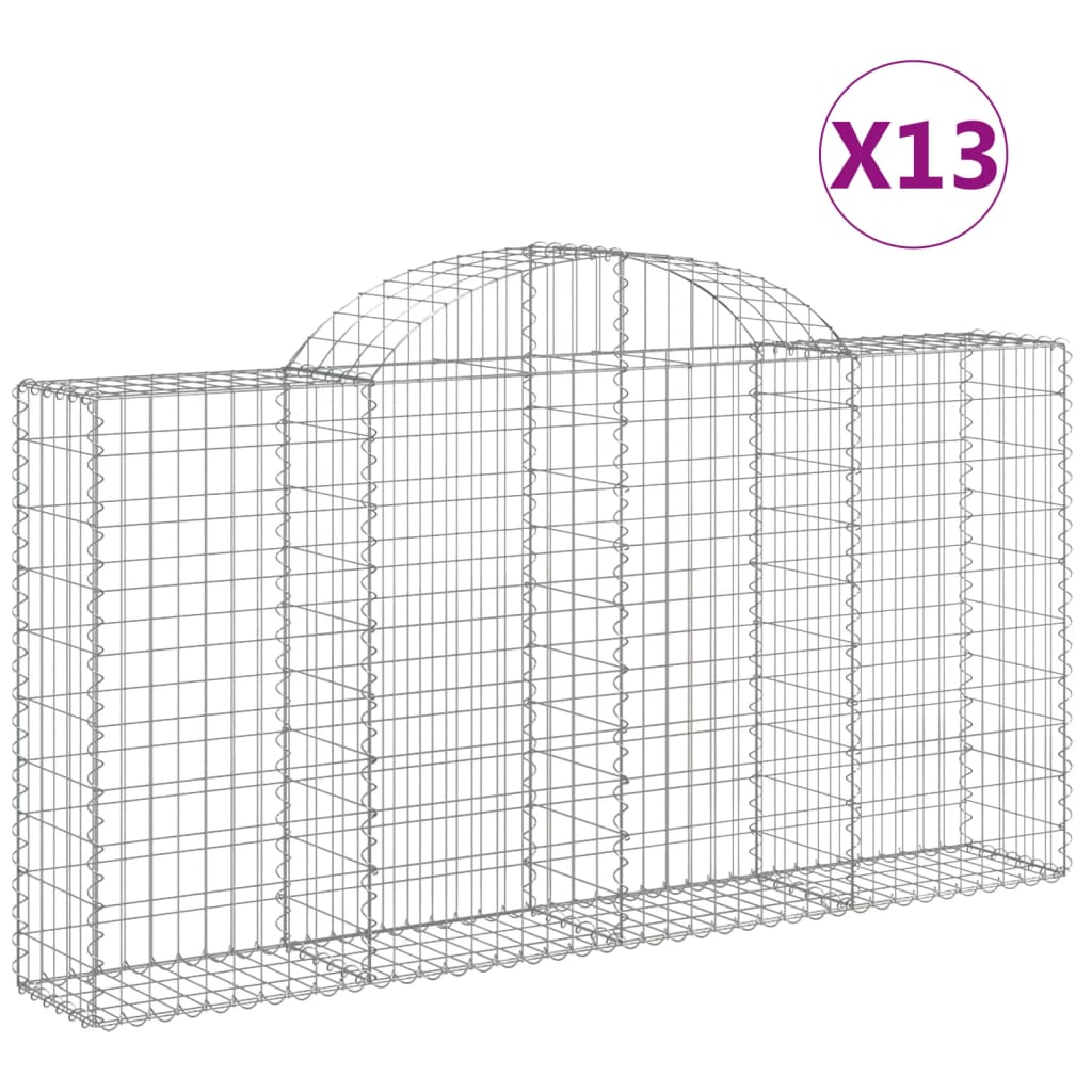 Lučne gabionske košare 13kom 200x30x100/120cm pocinčano željezo