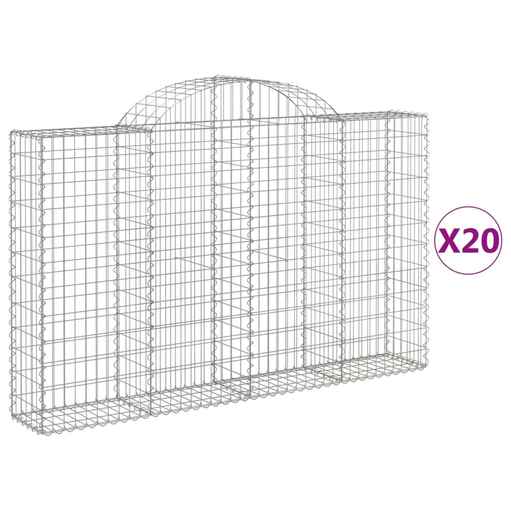 Lučne gabionske košare 20kom 200x30x120/140cm pocinčano željezo