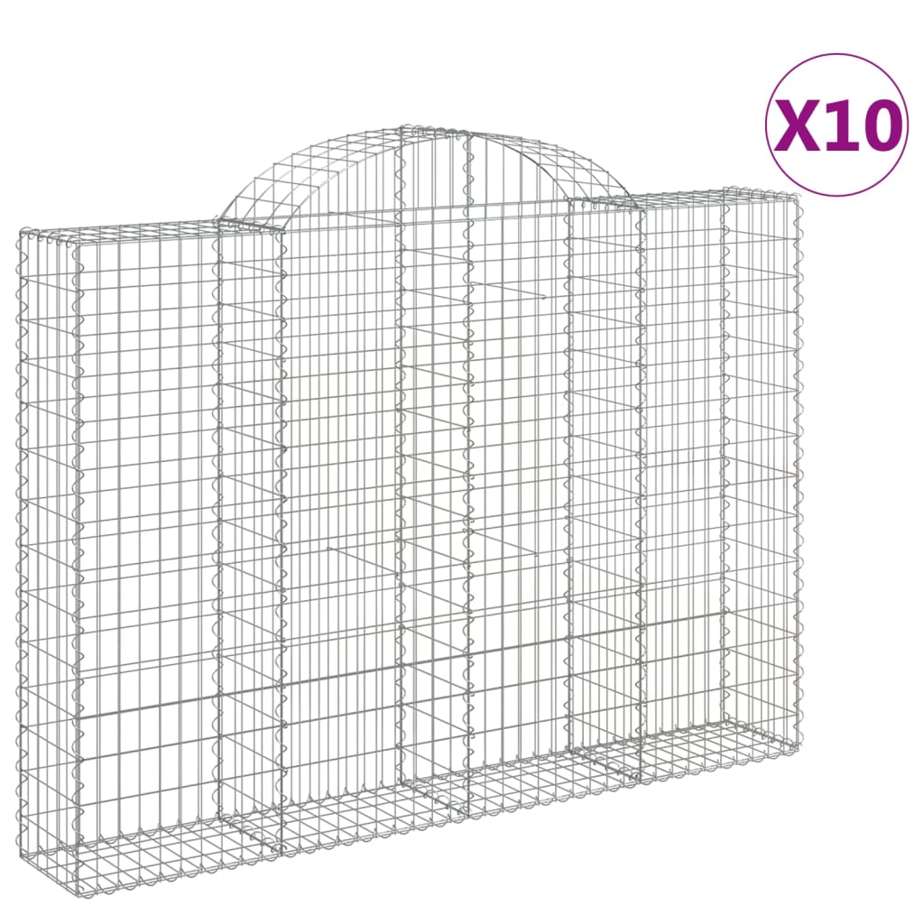 Lučne gabionske košare 10kom 200x30x140/160cm pocinčano željezo