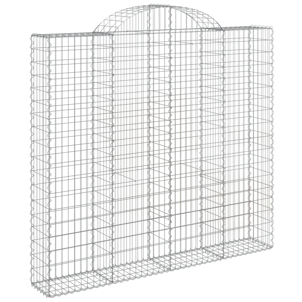 Lučne gabionske košare 4 kom 200x30x180/200cm pocinčano željezo