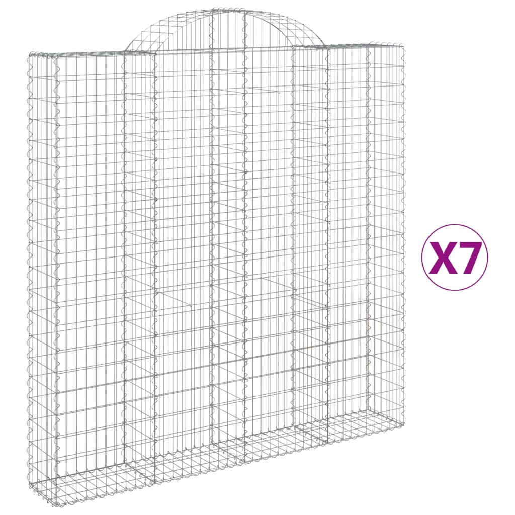 Lučne gabionske košare 7 kom 200x30x200/220cm pocinčano željezo